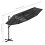 Voir la diapositive 6 : VIDAXL Parasol de jardin a 4 niveaux avec mat en aluminium anthracite