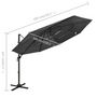 Voir la diapositive 6 : VIDAXL Parasol de jardin a 4 niveaux avec mat en aluminium anthracite