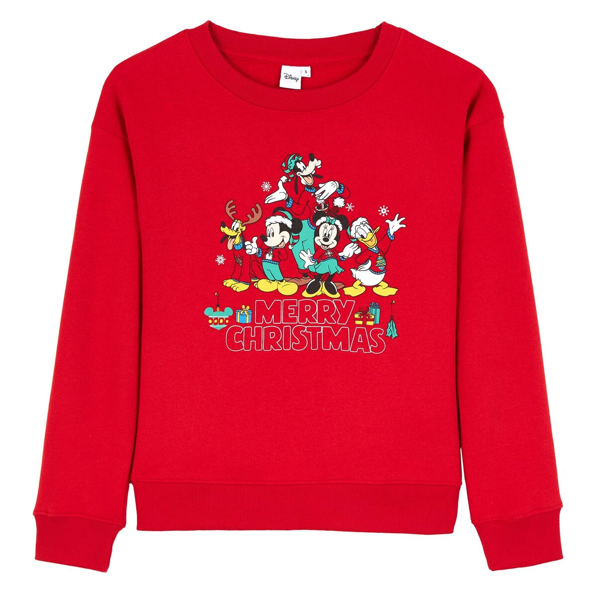 INEXTENSO Pull de No l Disney rouge femme pas cher Auchan.fr