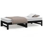 Voir la diapositive 5 : VIDAXL Lit coulissant sans matelas noir 2x(90x190) cm