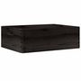 Voir la diapositive 2 : VIDAXL Boîte en bois avec poignees noir 40x30x13 cm bois de pin massif