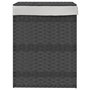 Voir la diapositive 3 : VIDAXL Panier a linge avec couvercle gris 46x33x60 cm resine tressee