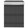 Voir la diapositive 3 : VIDAXL Panier a linge avec couvercle gris 46x33x60 cm resine tressee