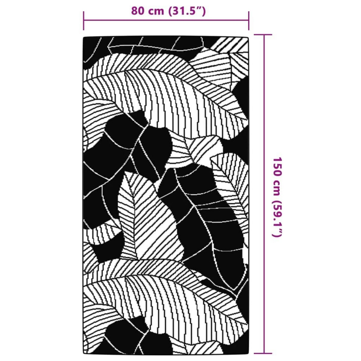 VIDAXL Tapis d'exterieur ARAKIL vert 80x150 cm PP