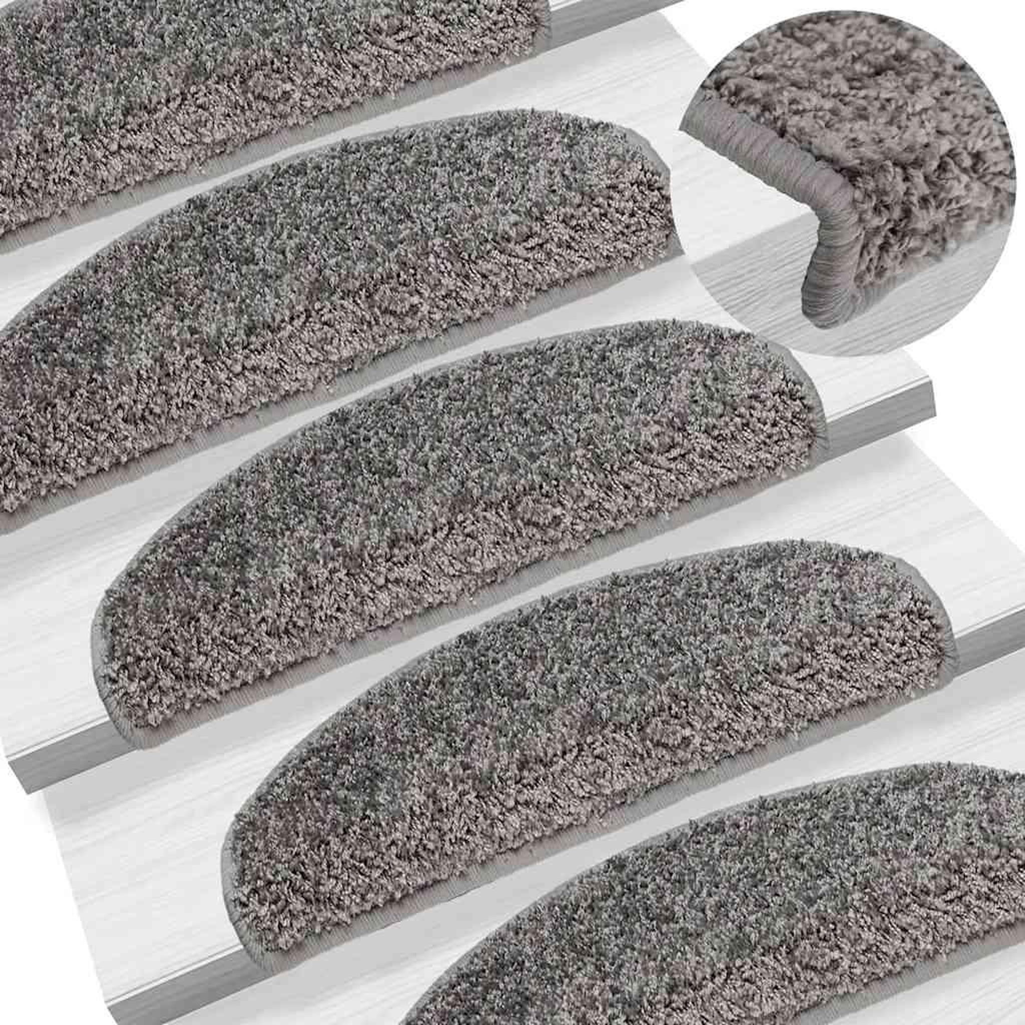 Voir la diapositive 5 : VIDAXL Tapis d'escalier 30 pcs gris 65x21x4 cm