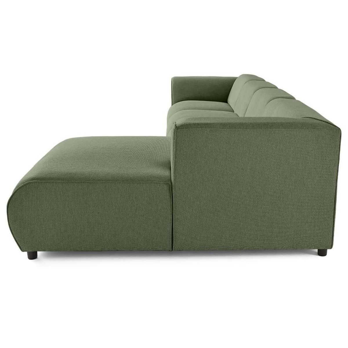 LISA DESIGN Suaro - canapé modulable d'angle droit 5 places en tissu texturé