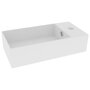 VIDAXL Lavabo de salle de bain avec trop-plein Ceramique Blanc mat