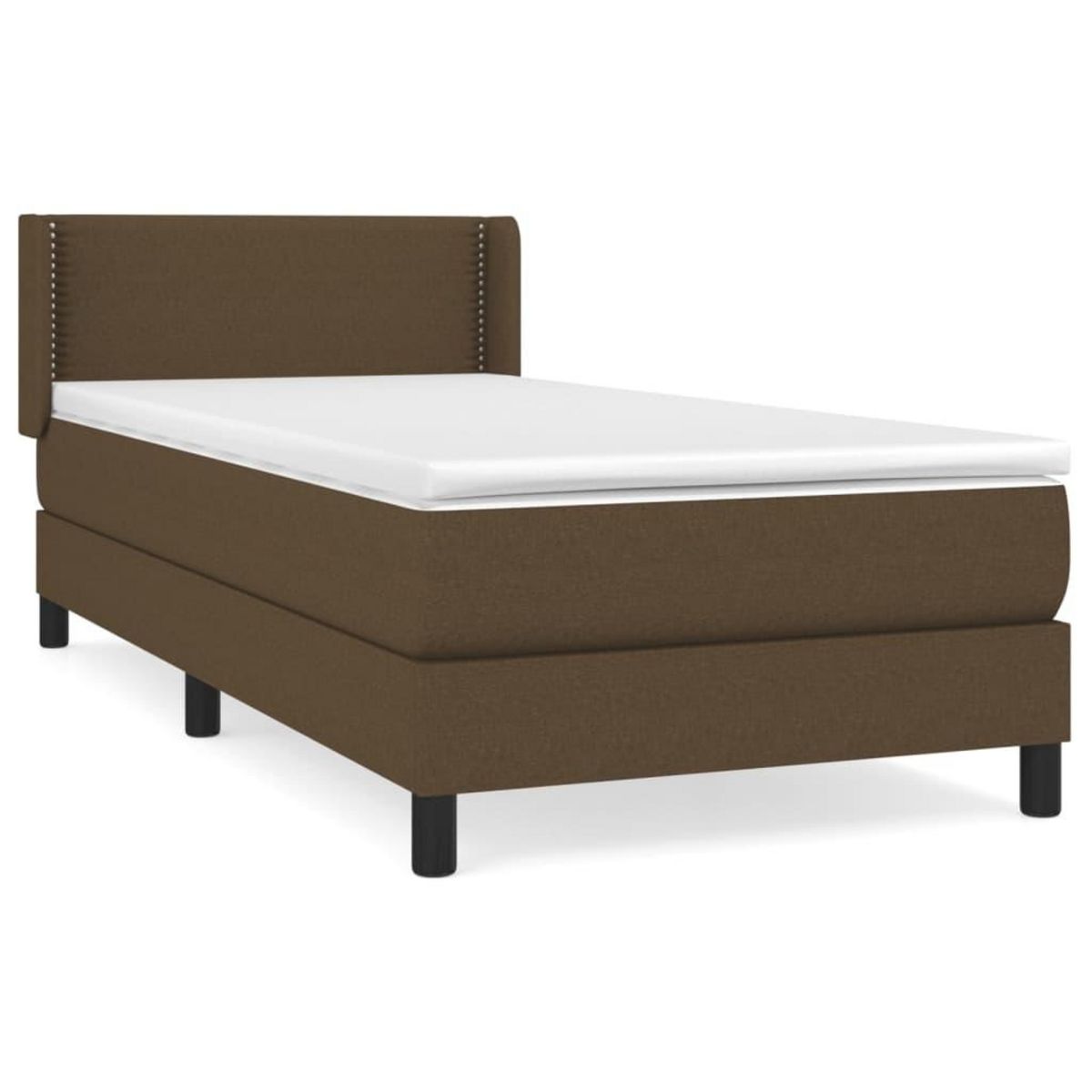VIDAXL Sommier a lattes de lit avec matelas Marron fonce 80x200 cm