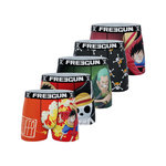 FREEGUN Lot de 5 boxers garçon One piece. Coloris disponibles : Noir