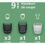 Voir la diapositive 2 : Philips Tondeuse multi usages MG3935/15 Series 3000, 9 hauteurs de coupe, précision 1 mm, autonomie 70mn