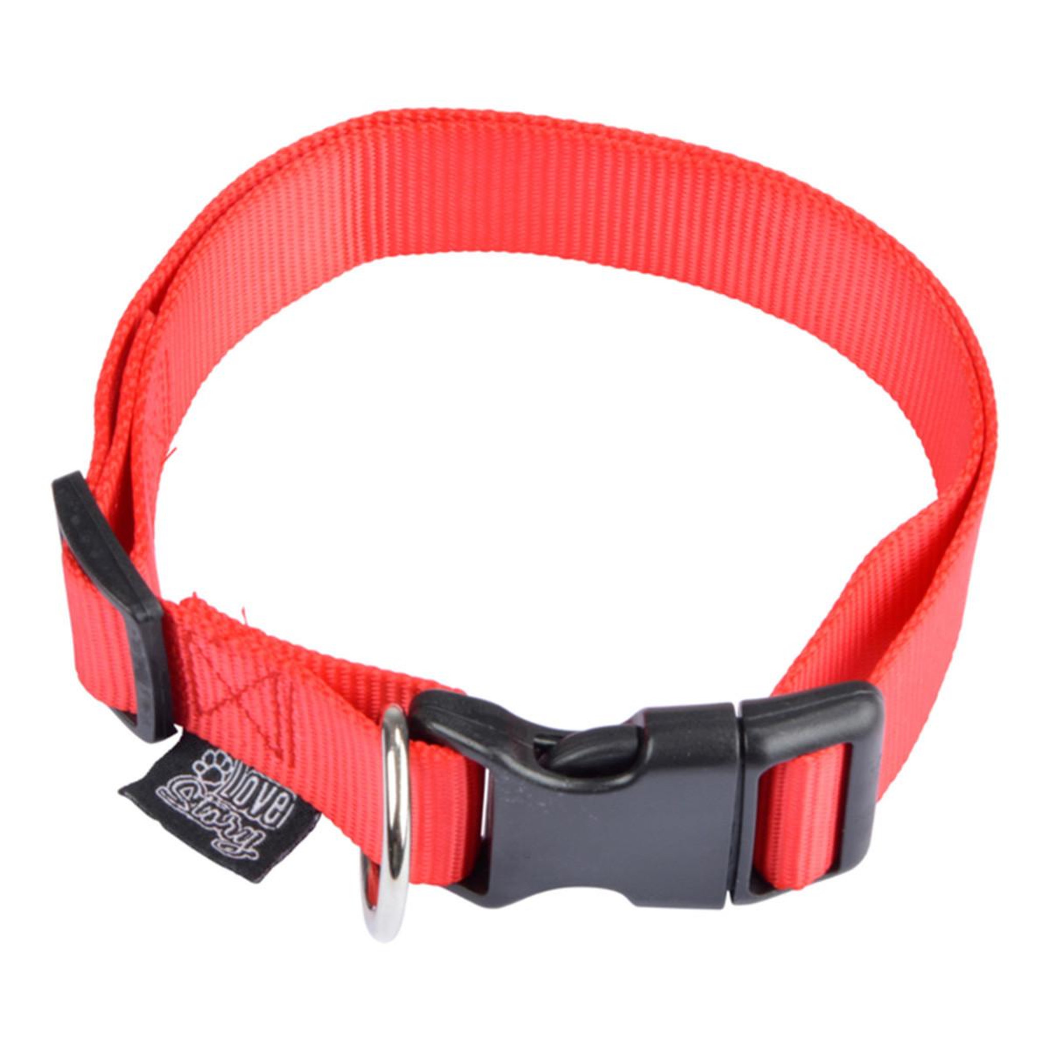 LOVE STORY Collier réglable chien  essentiel  30-45cm rouge