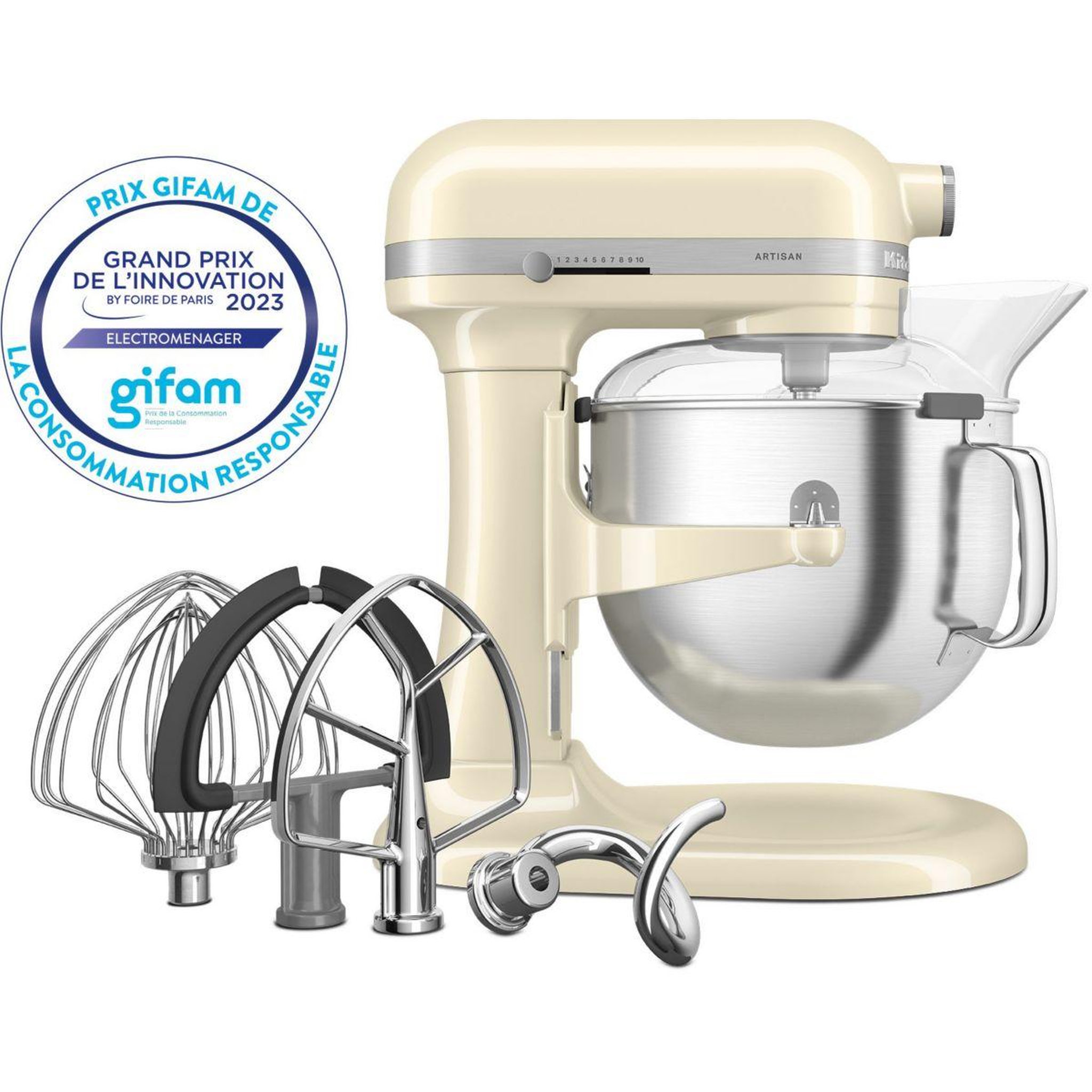 KitchenAid Robot pâtissier 5KSM70SHXEAC à bol relevable 6.6L Crème