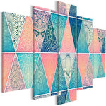 Paris Prix Tableau Imprimé 5 Panneaux  Oriental Triangles Wide. Coloris disponibles : Multicolore