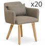 Voir la diapositive 2 : Paris Prix Lot de 20 Fauteuils Design  Alan  70cm Taupe