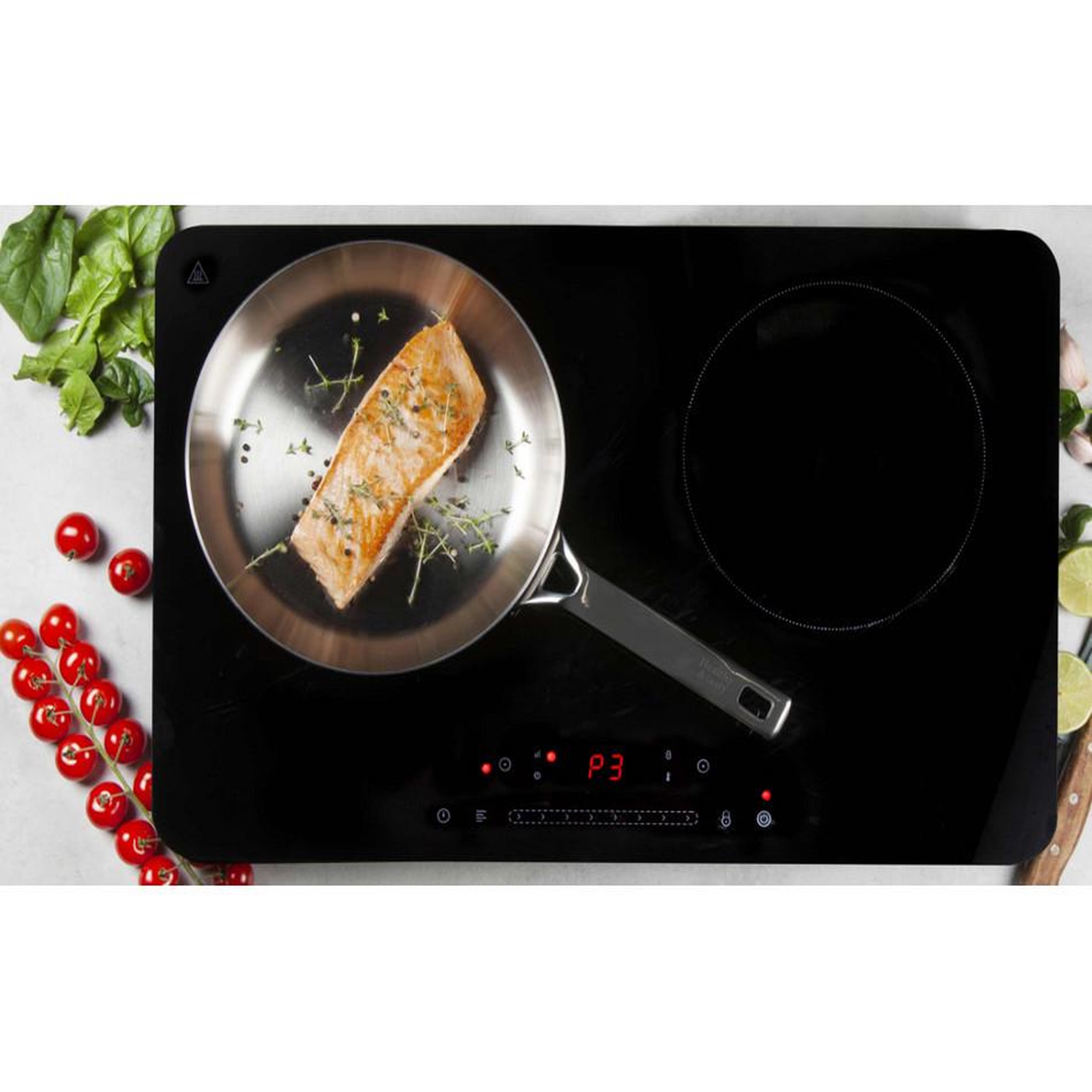 Voir la diapositive 4 : Domo Table de cuisson à induction posable 2 feux 3500w - DO333IP