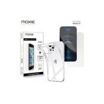 MOXIE Pack Housse TPU Moxie pour iPhone 13 Transparent + Verre trempé 2.5D