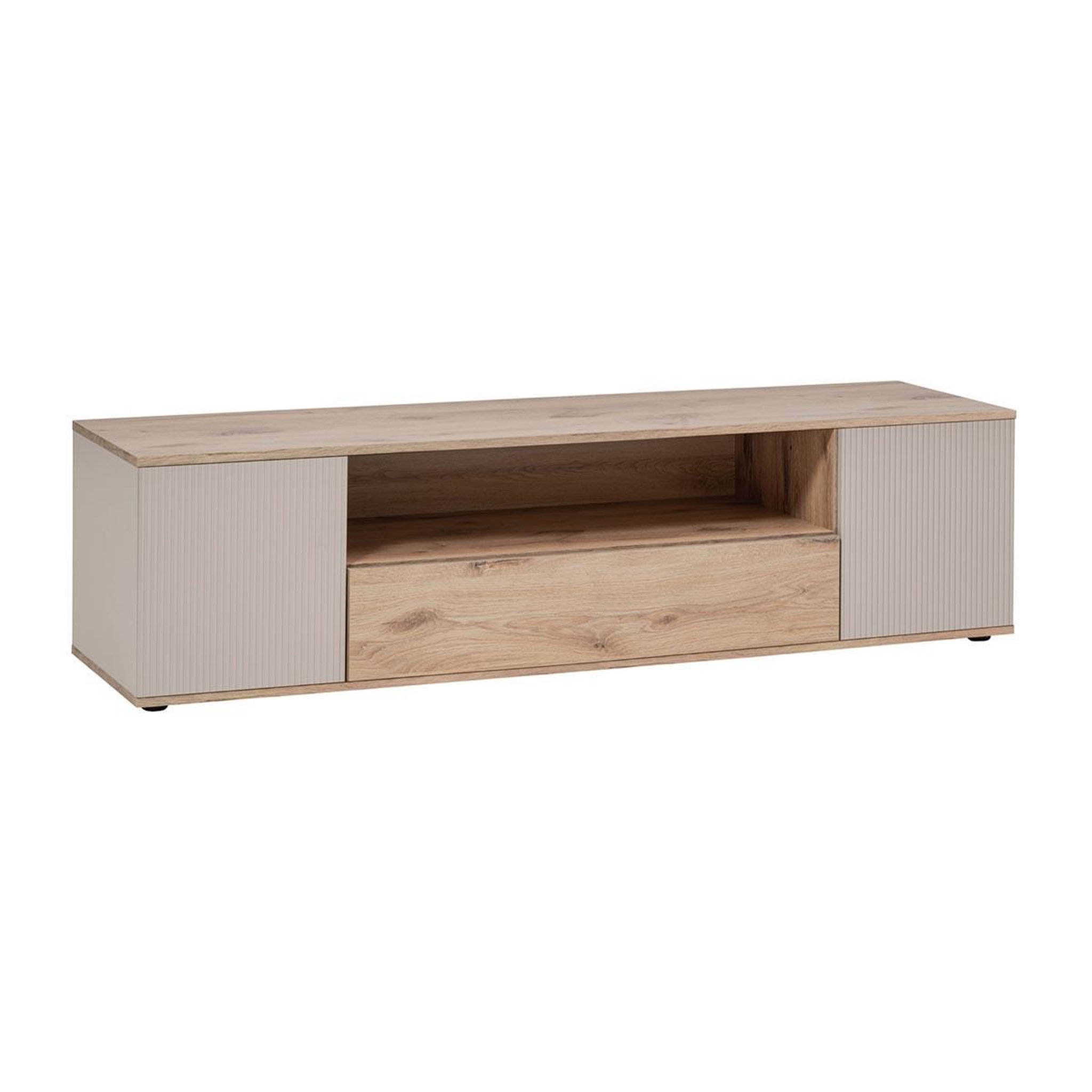 Voir la diapositive 4 : Paris Prix Ensemble meuble tv rainuré  catalina  320cm naturel