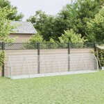 VIDAXL Clapier argente 600x105x120 cm acier galvanise