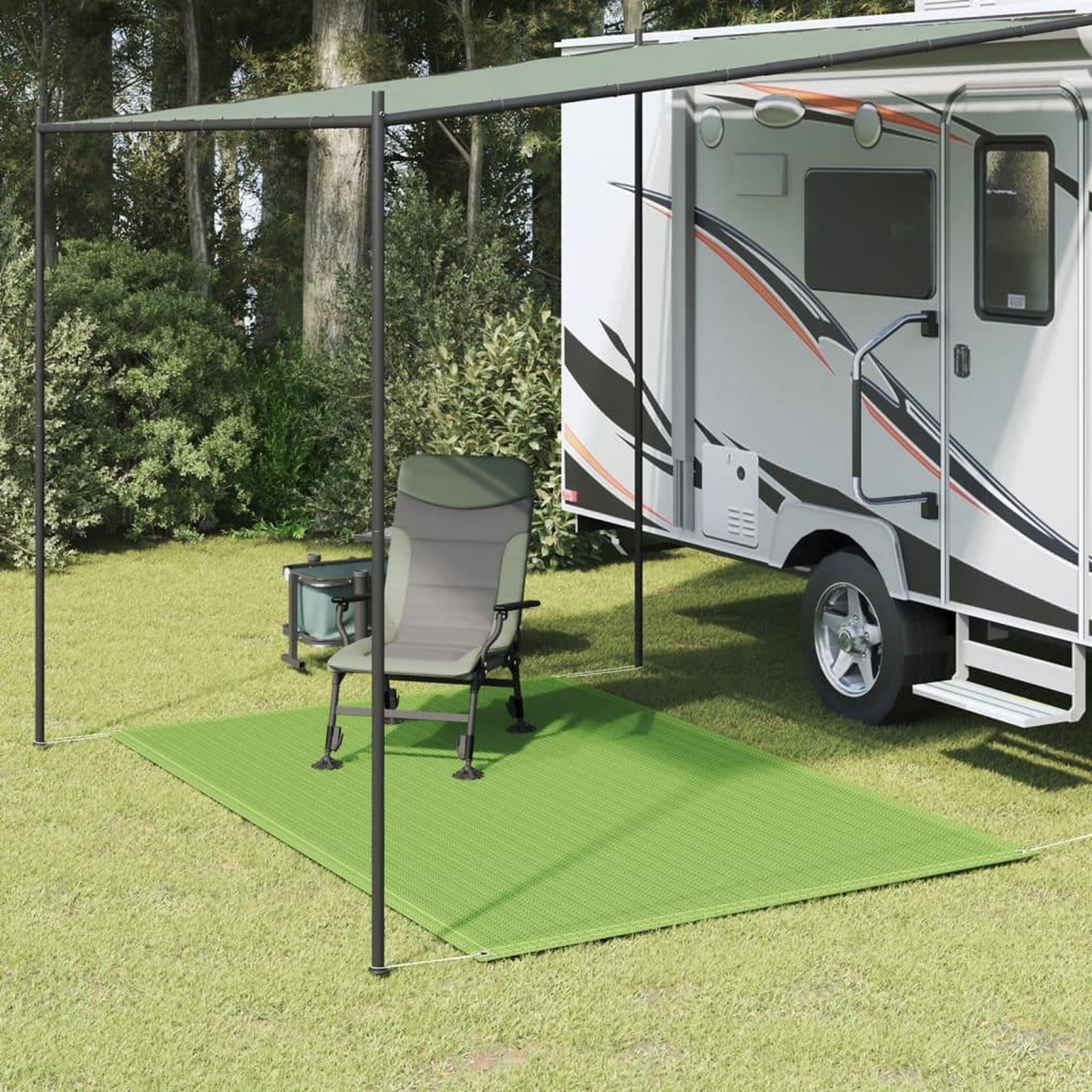VIDAXL Tapis de tente vert clair 250x200 cm PEHD