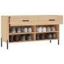 Voir la diapositive 4 : VIDAXL Banc à chaussures chêne sonoma 102x35x55 cm bois d ingénierie