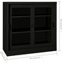 Voir la diapositive 6 : VIDAXL Armoire a portes coulissantes Noir 90x40x90 cm Acier