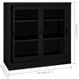 Voir la diapositive 6 : VIDAXL Armoire a portes coulissantes Noir 90x40x90 cm Acier