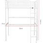 Voir la diapositive 3 : Habitat et Jardin Lit mezzanine  Alora  - 90 x 190 cm - Blanc