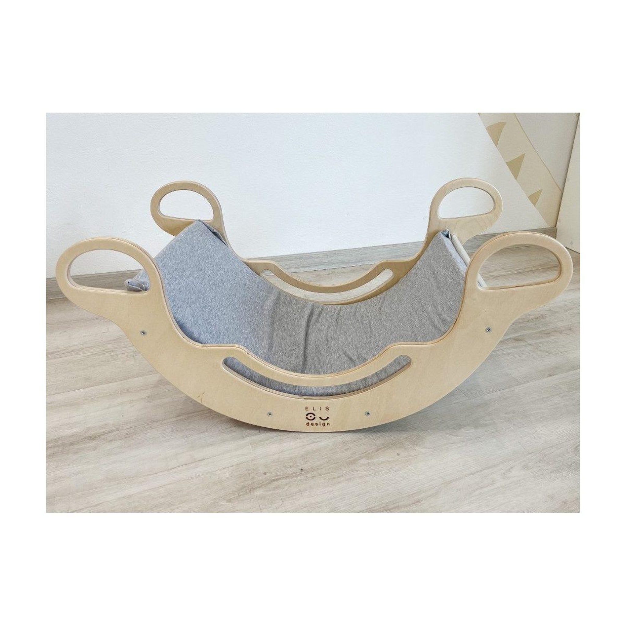 Voir la diapositive 2 : ELIS DESIGN Housse textile pour rocker montessori- avec élasthanne - gris