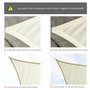 Voir la diapositive 6 : OUTSUNNY Voile d'ombrage rectangulaire 6L x 4l m polyester imperméabilisé haute densité 160 g/m² crème