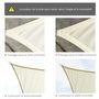 Voir la diapositive 6 : OUTSUNNY Voile d'ombrage rectangulaire 6L x 4l m polyester imperméabilisé haute densité 160 g/m² crème