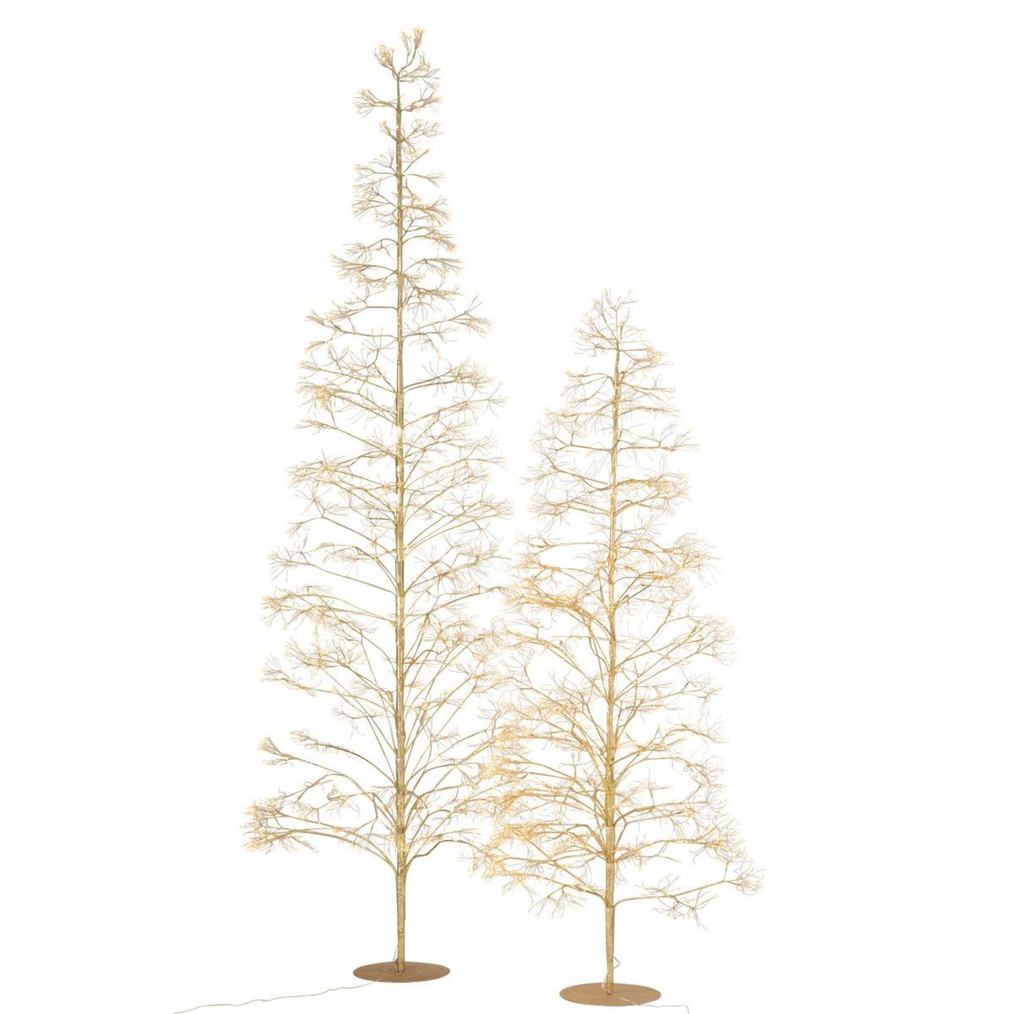 Voir la diapositive 5 : J-LINE Sapin en métal 2700 led  howard  210cm doré