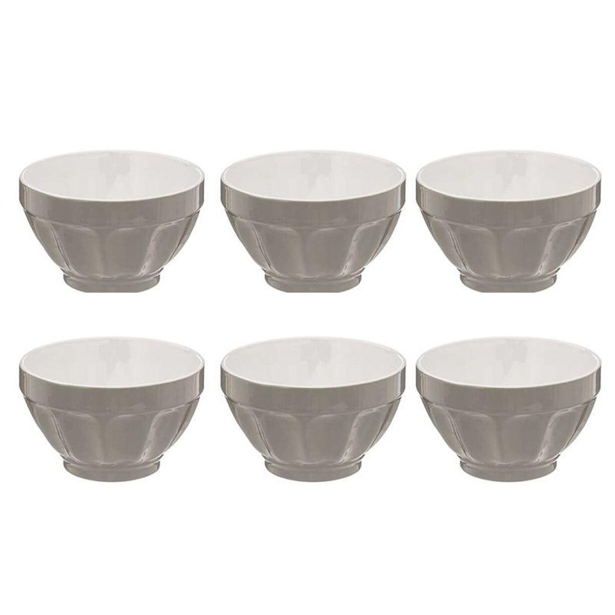 SECRET DE GOURMET Lot de 6 bols  colorama  60cl gris