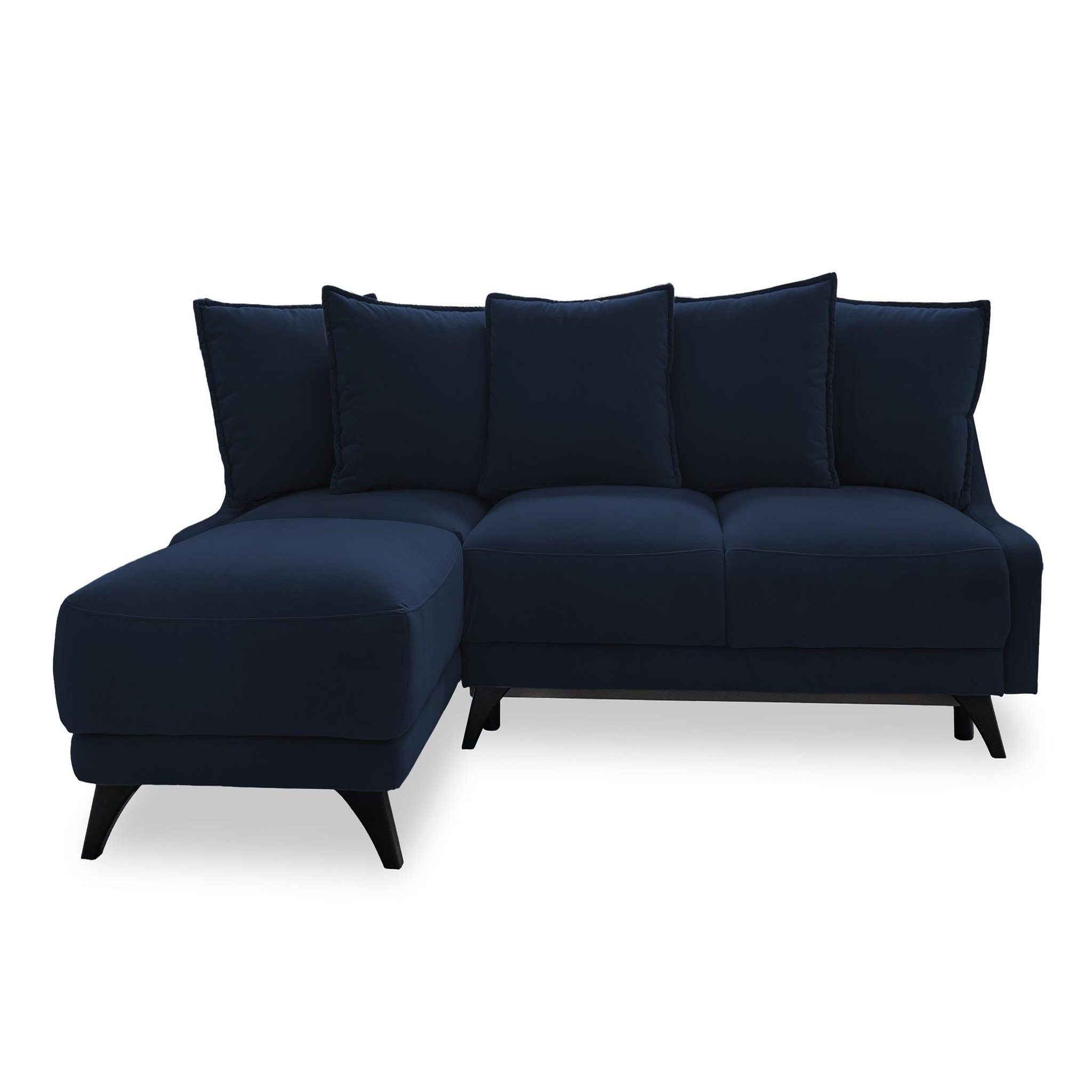 Voir la diapositive 6 : BEST MOBILIER Royal - canapé d'angle gauche - 4 places - convertible avec coffre - en velours