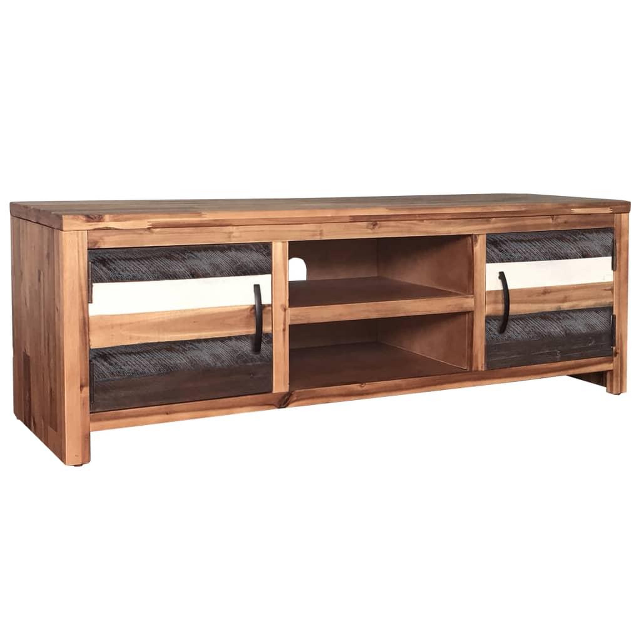Voir la diapositive 1 : VIDAXL Meuble TV bois massif d'acacia 120 x 35 x 40 cm