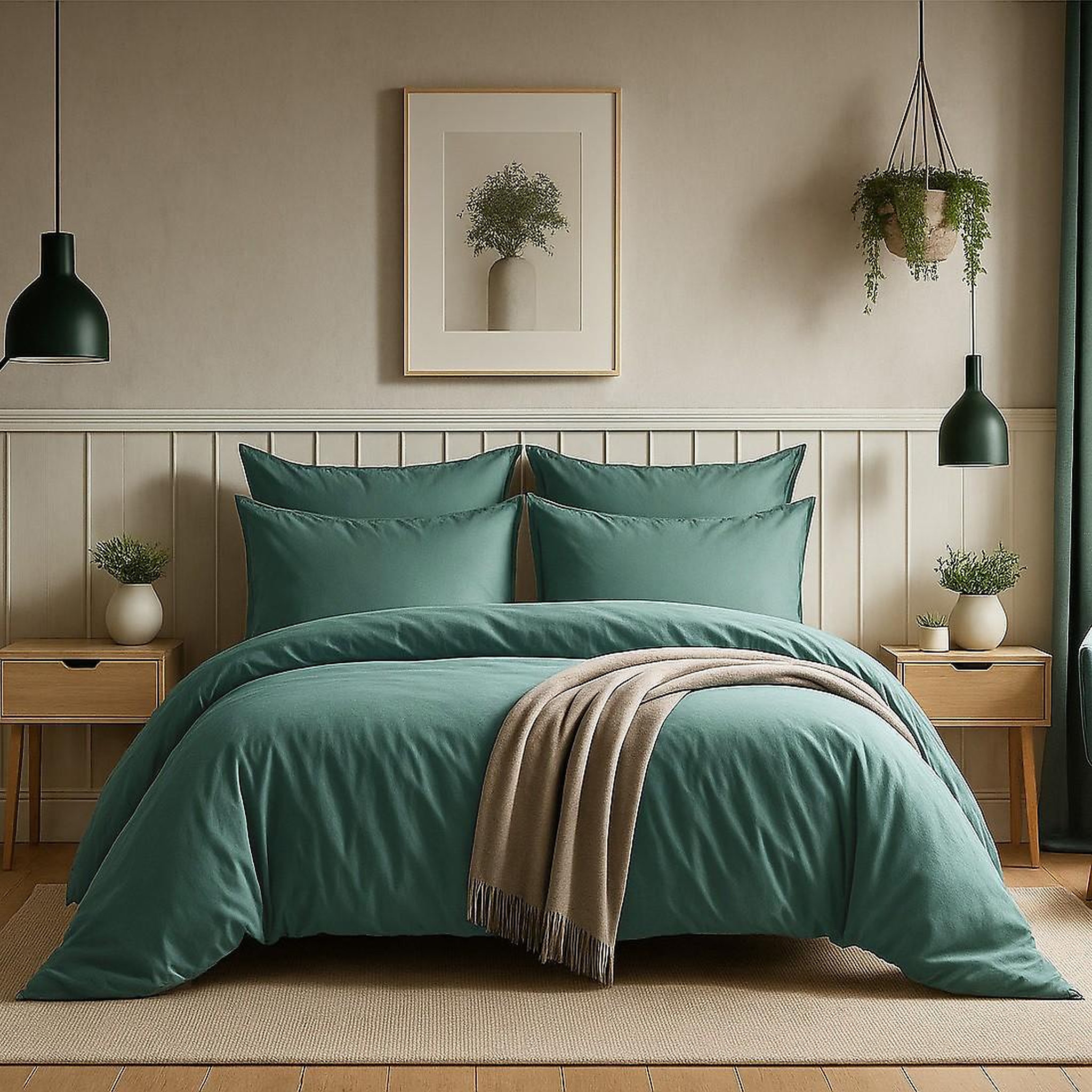Voir la diapositive 3 : Home collection Taie de traversin 100% coton 57fils