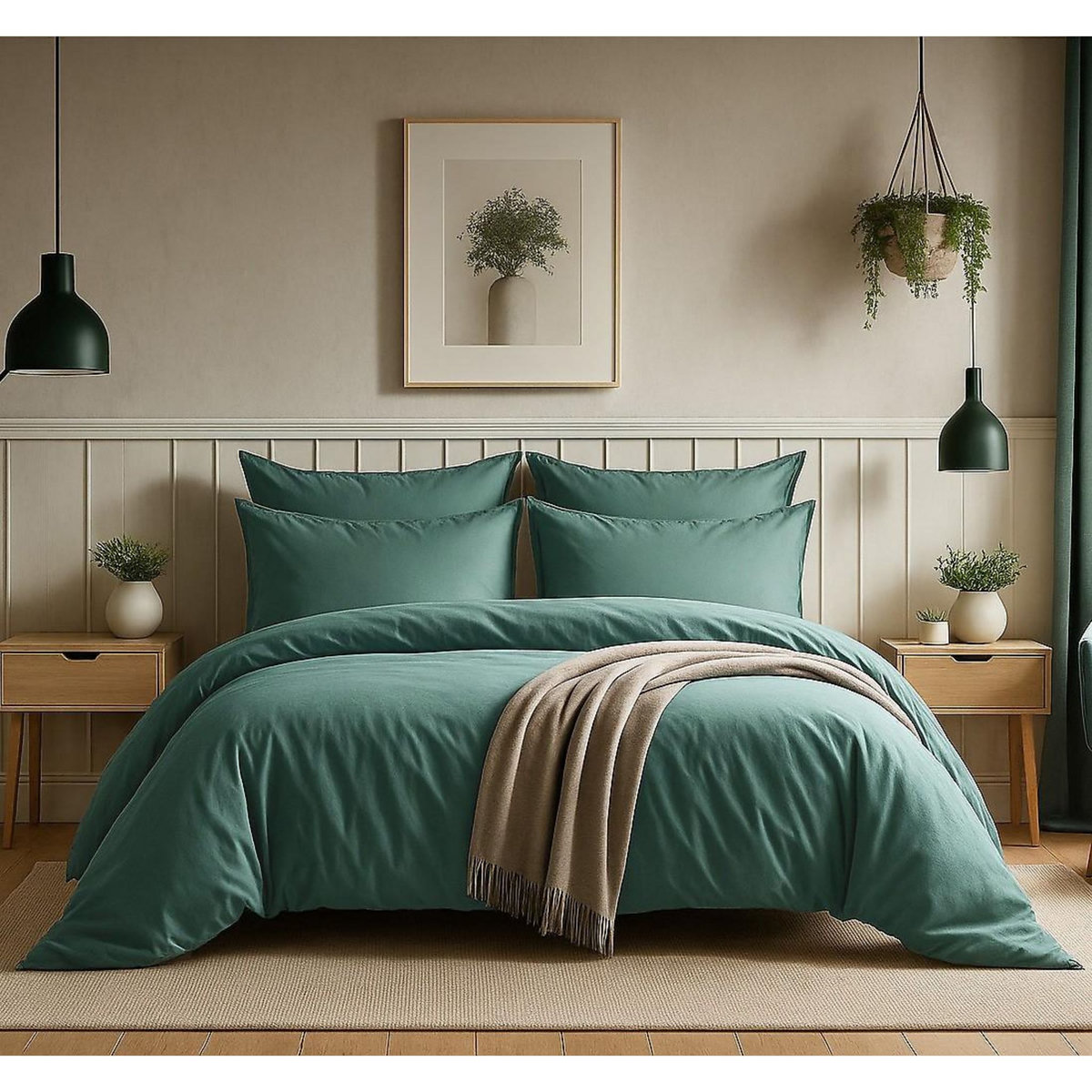 Home collection Taie de traversin 100% coton 57fils