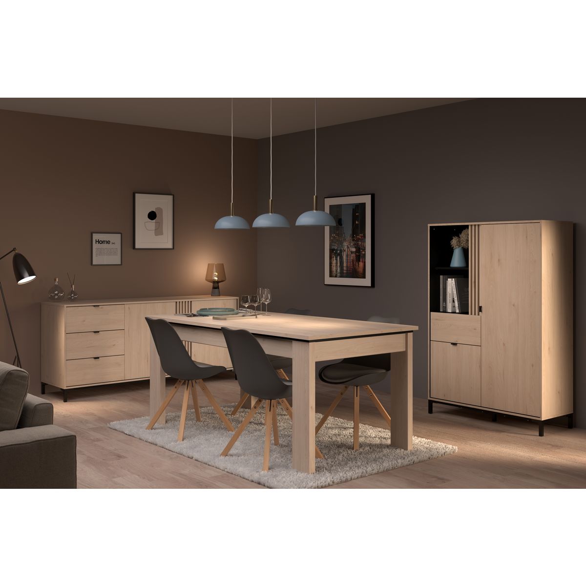 Table de séjour salle à manger extensible L180/215cm LIO