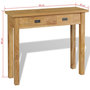 Voir la diapositive 6 : VIDAXL Table console teck massif 90x30x80 cm