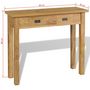 Voir la diapositive 6 : VIDAXL Table console teck massif 90x30x80 cm