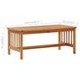 Voir la diapositive 6 : VIDAXL Table basse 102x50x43 cm Bois d'acacia solide