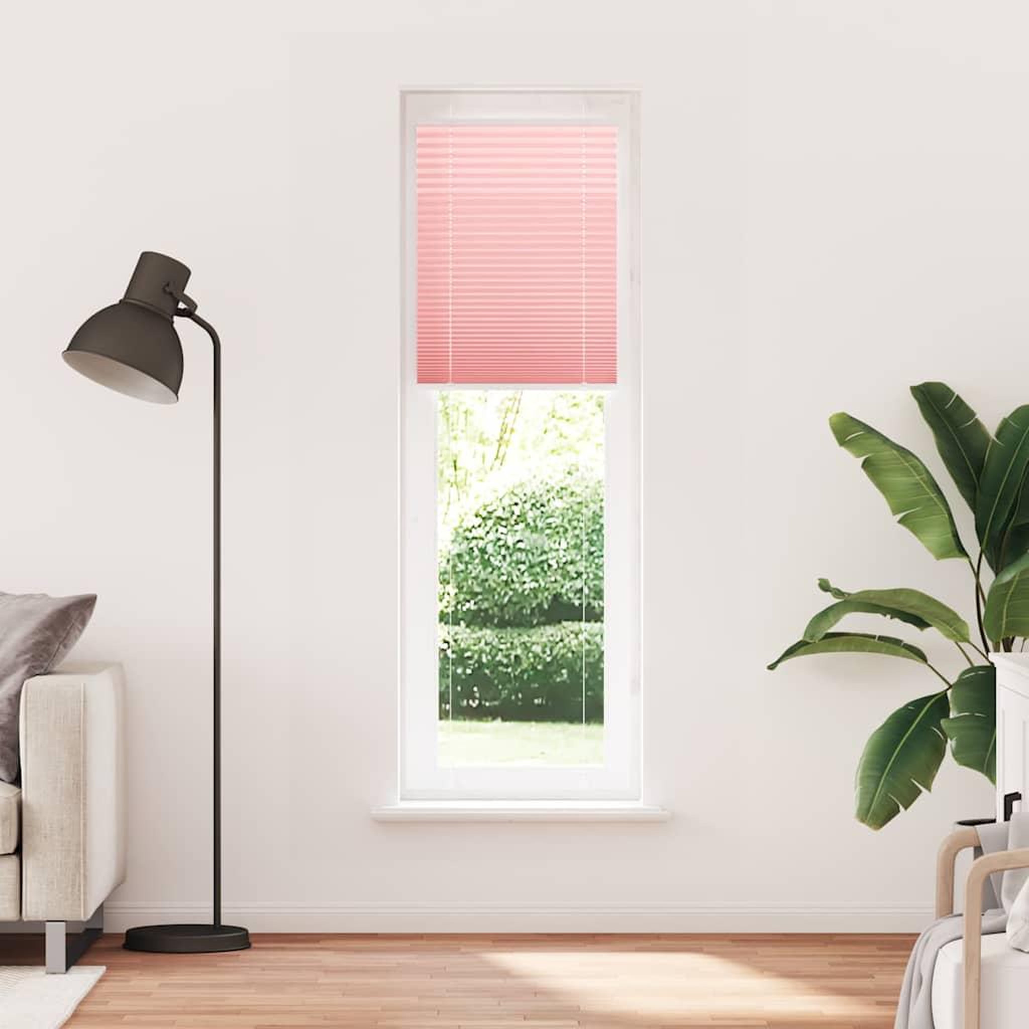 Voir la diapositive 2 : VIDAXL Store plisse rose 65x200 cm largeur du tissu 64,4 cm polyester