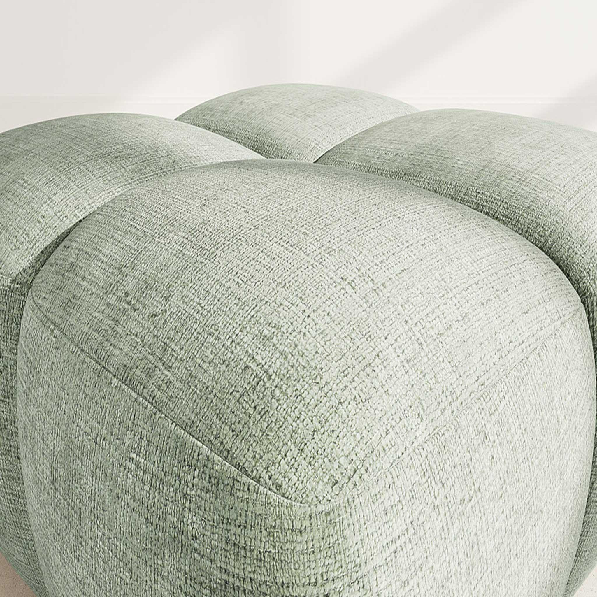 Voir la diapositive 4 : BEST MOBILIER Grace - pouf en velours texturé