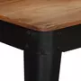 VIDAXL Table de salle a manger Bois d'acacia et acier 120x60x76 cm