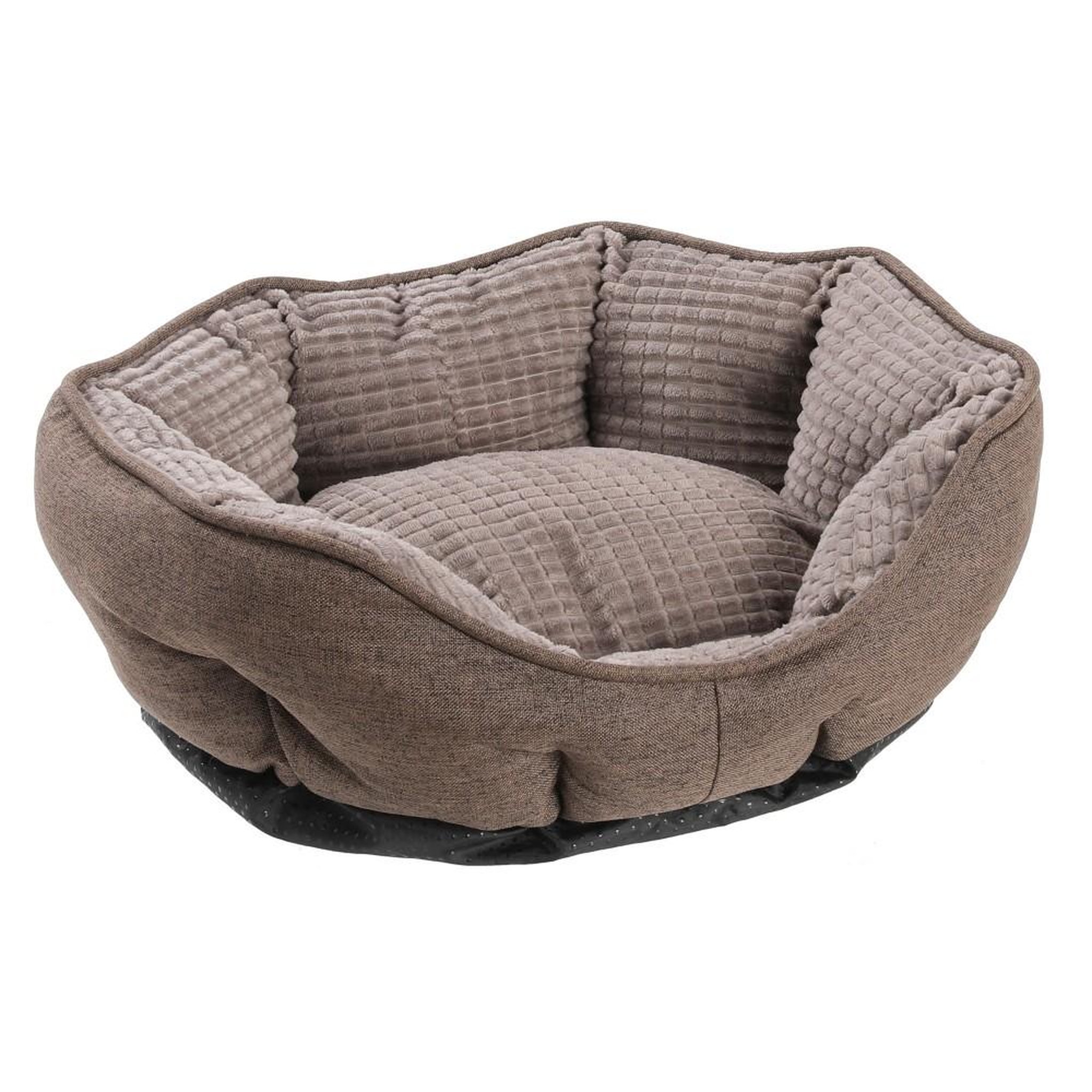 MON AMI LUKI Panier ovale toucher soft antiderapant pour chien. Coloris disponibles : Marron