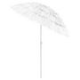 Voir la diapositive 3 : VIDAXL Parasol de plage Hawaii blanc 180 cm