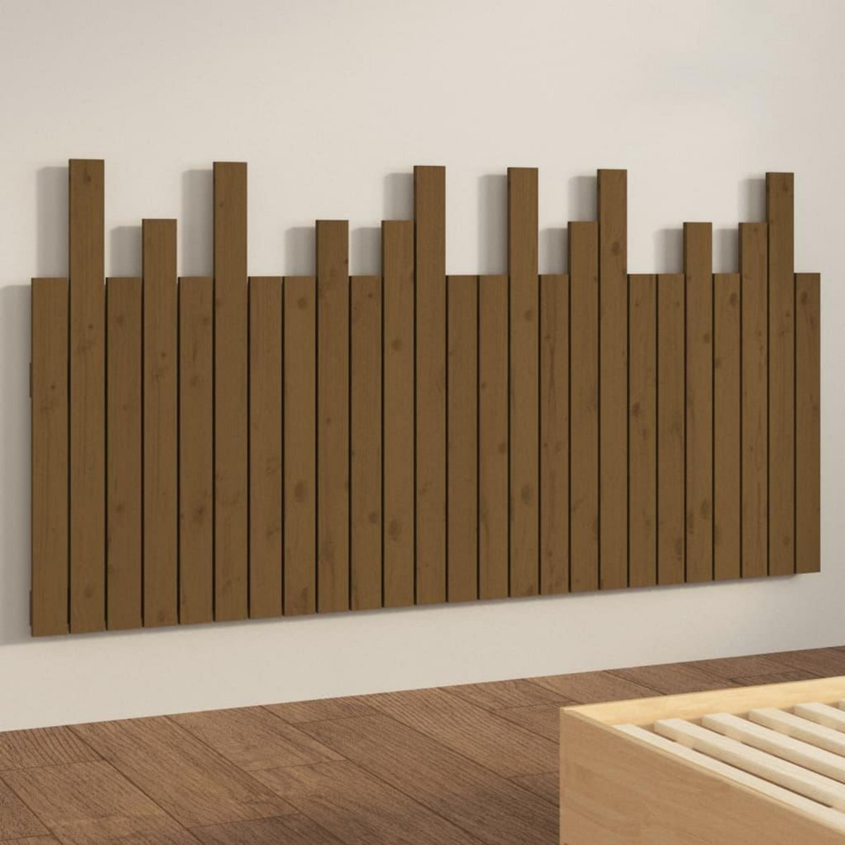 VIDAXL Tete de lit murale Marron miel 159,5x3x80 cm Bois massif de pin