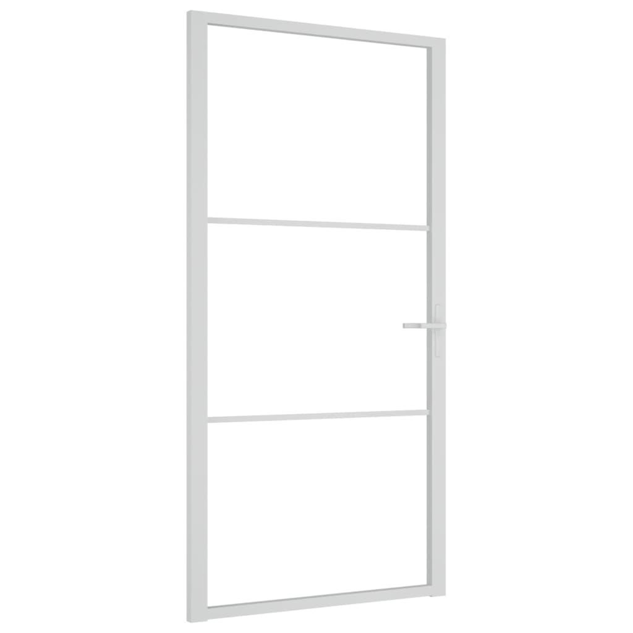 Voir la diapositive 2 : VIDAXL Porte interieure 102,5x201,5 cm Blanc Verre ESG et aluminium