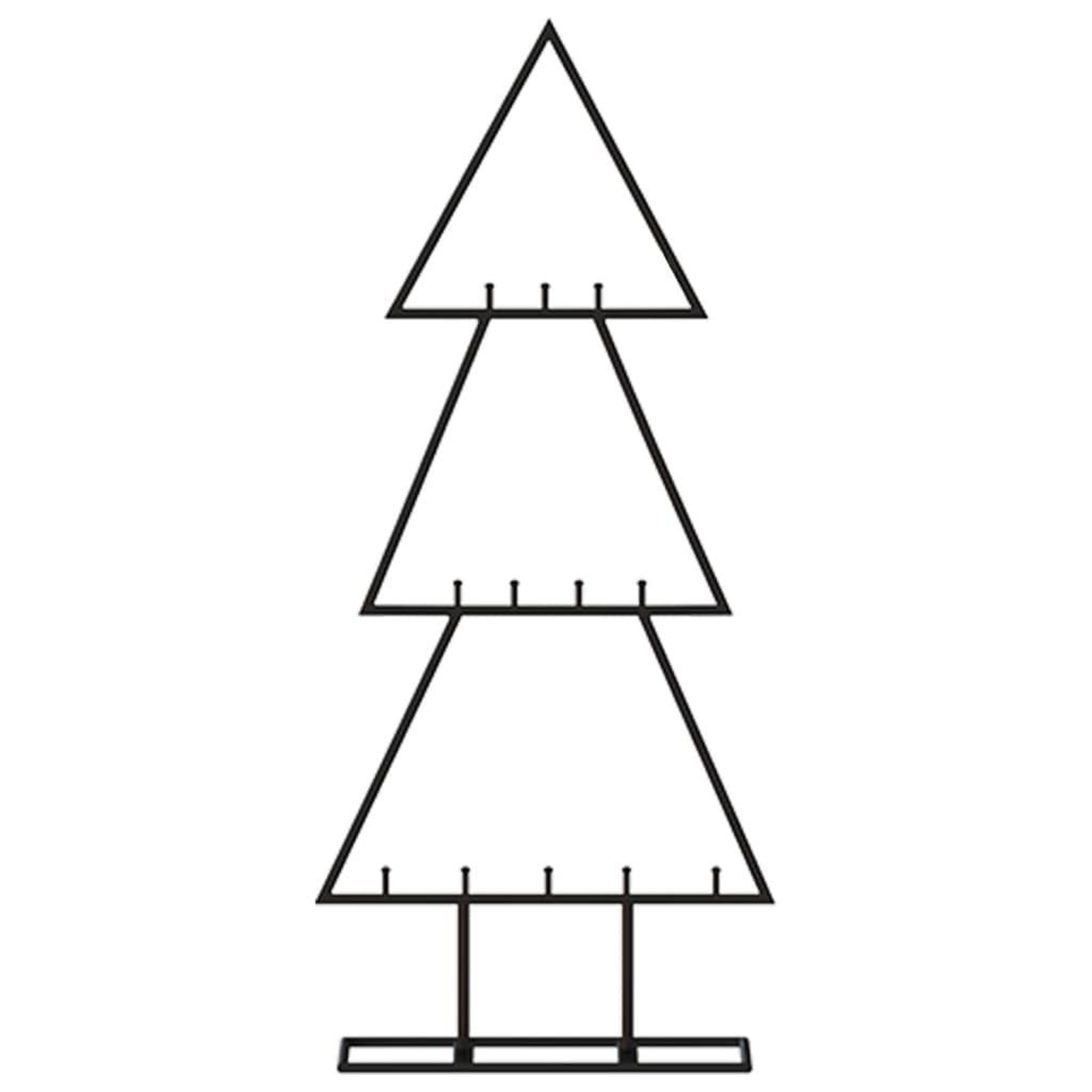 Voir la diapositive 3 : VIDAXL Arbre de Noël en metal pour decoration noir 60 cm