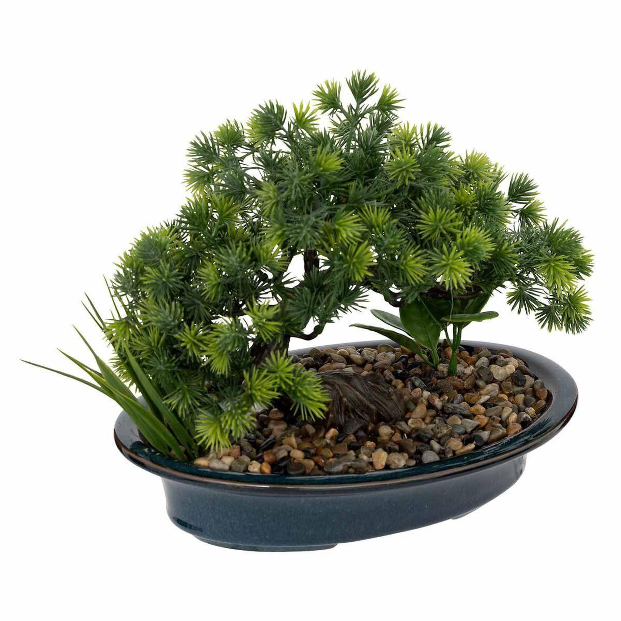 ATMOSPHERA Bonsaï artificiel en pot  jiling  26cm bleu
