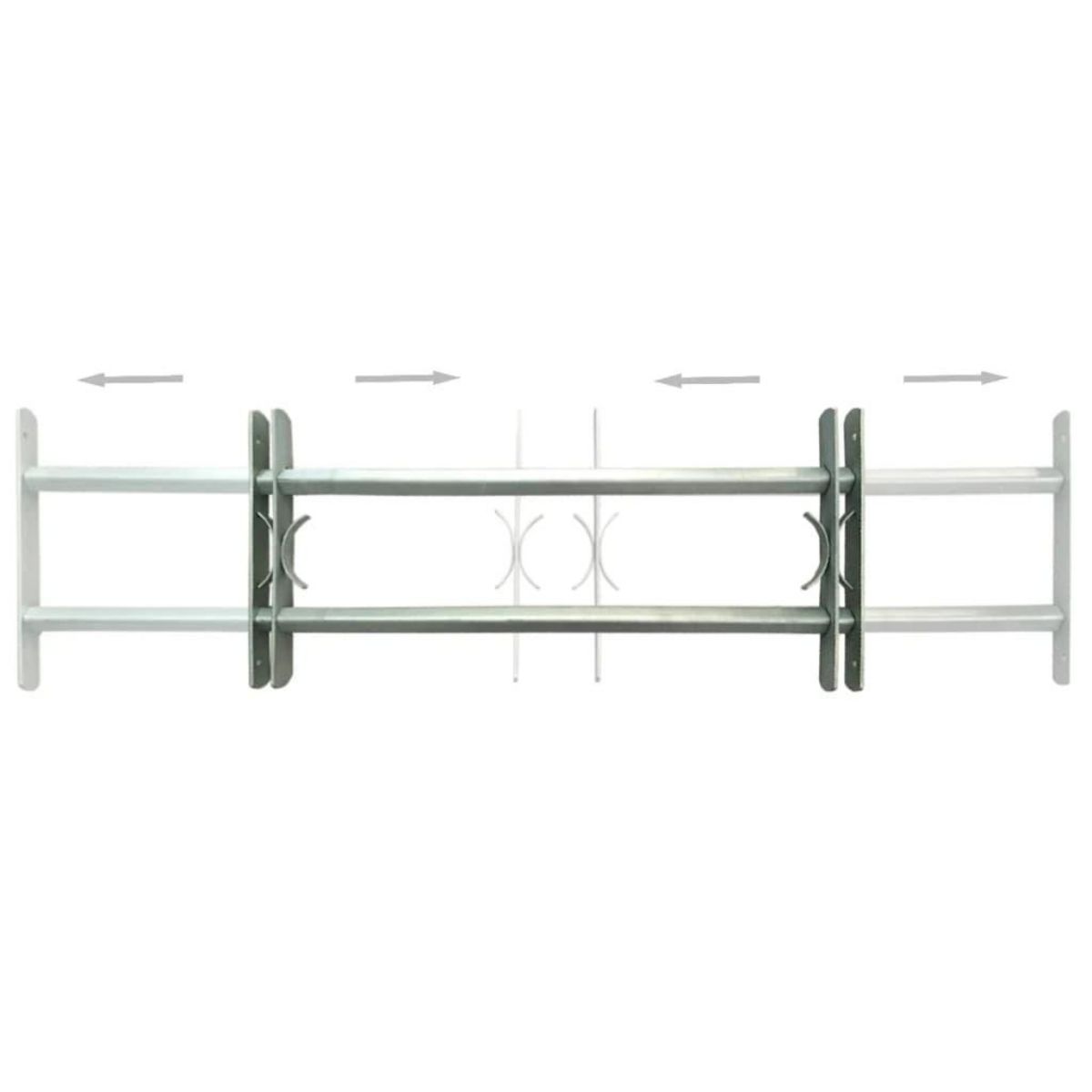 VIDAXL Grilles reglables de securite de fenetres 2 pcs 1000-1500 mm